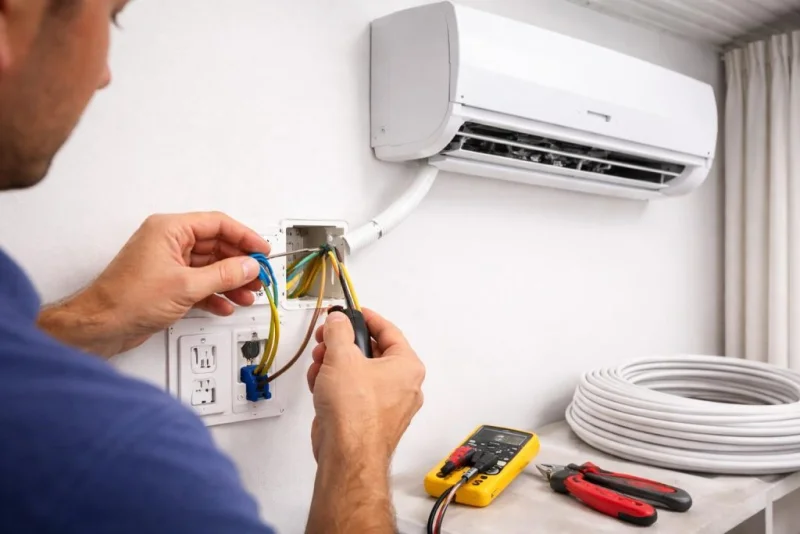 cabeamento para ar condicionado em empresa