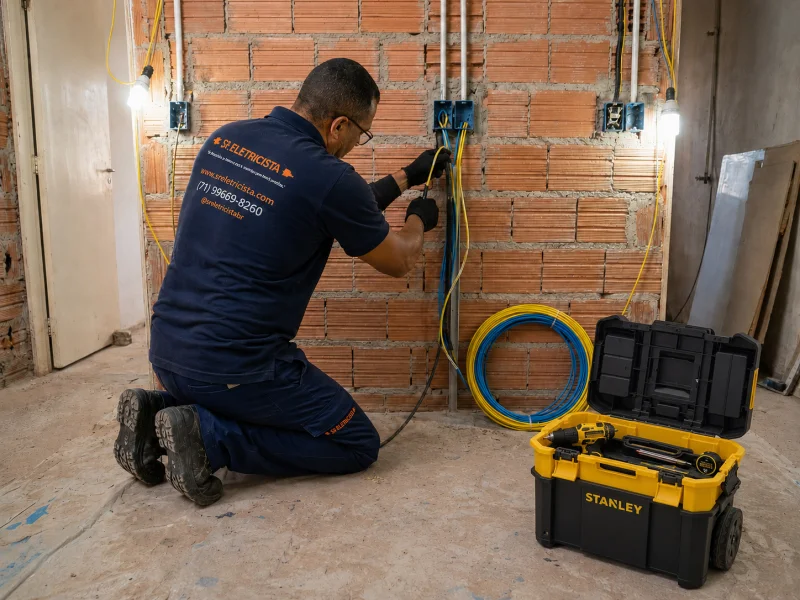 troca de fiação elétrica